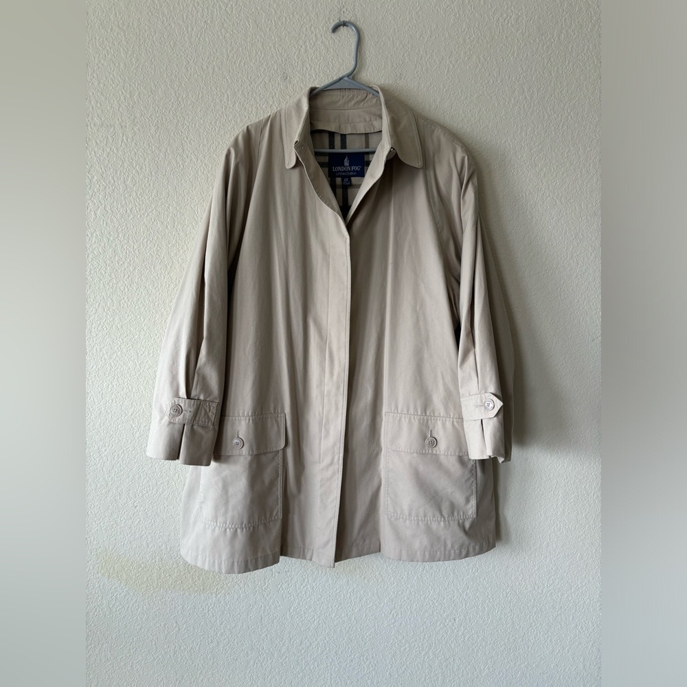 London Fog Limited Edition Women's Beige Trench Coat & Liner Size 22W Vintage